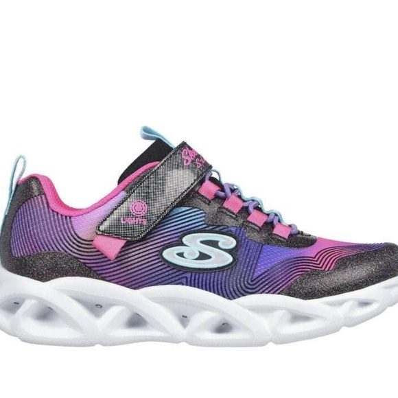 BRAND NEW girl youth skechers light up twisty brights shoes size 13 (lights up) - Picture 2 of 7